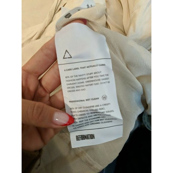 Reformation Wrap Maxi Skirt Tan Size Large Viscose - Picture 3 of 10